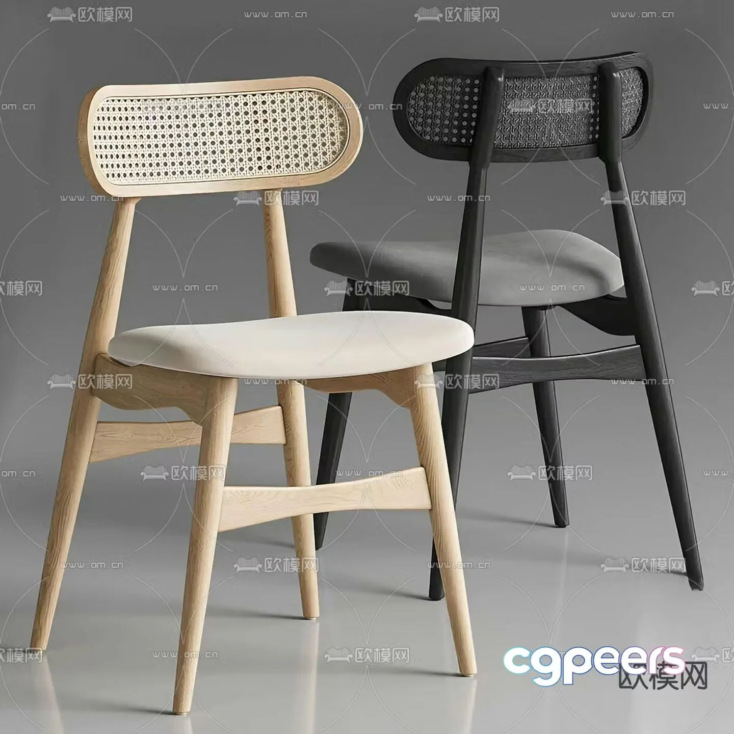 Wabi-sabi chair dining chair 3d model