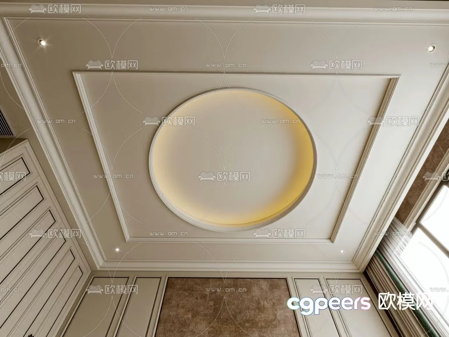 Simple European ceiling modeling ceiling ceiling 3d model
