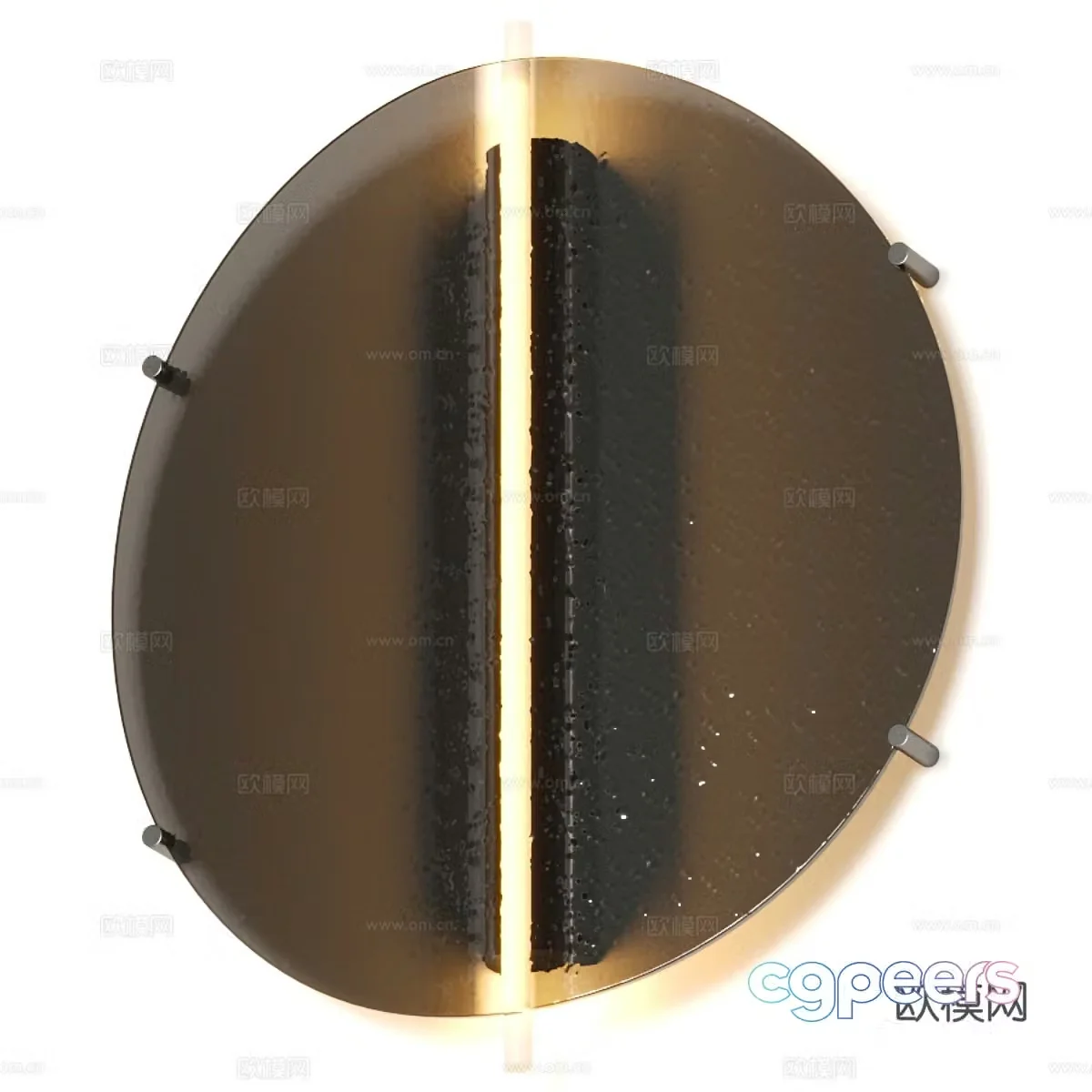 New Chinese Light Luxury Baxter Nanda Wall Light 3D Model