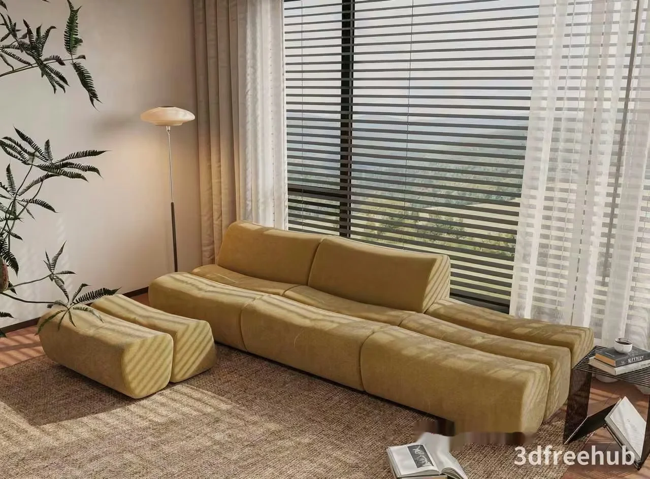 Modern Living Room 3D Model – 20569 – VRAY Render