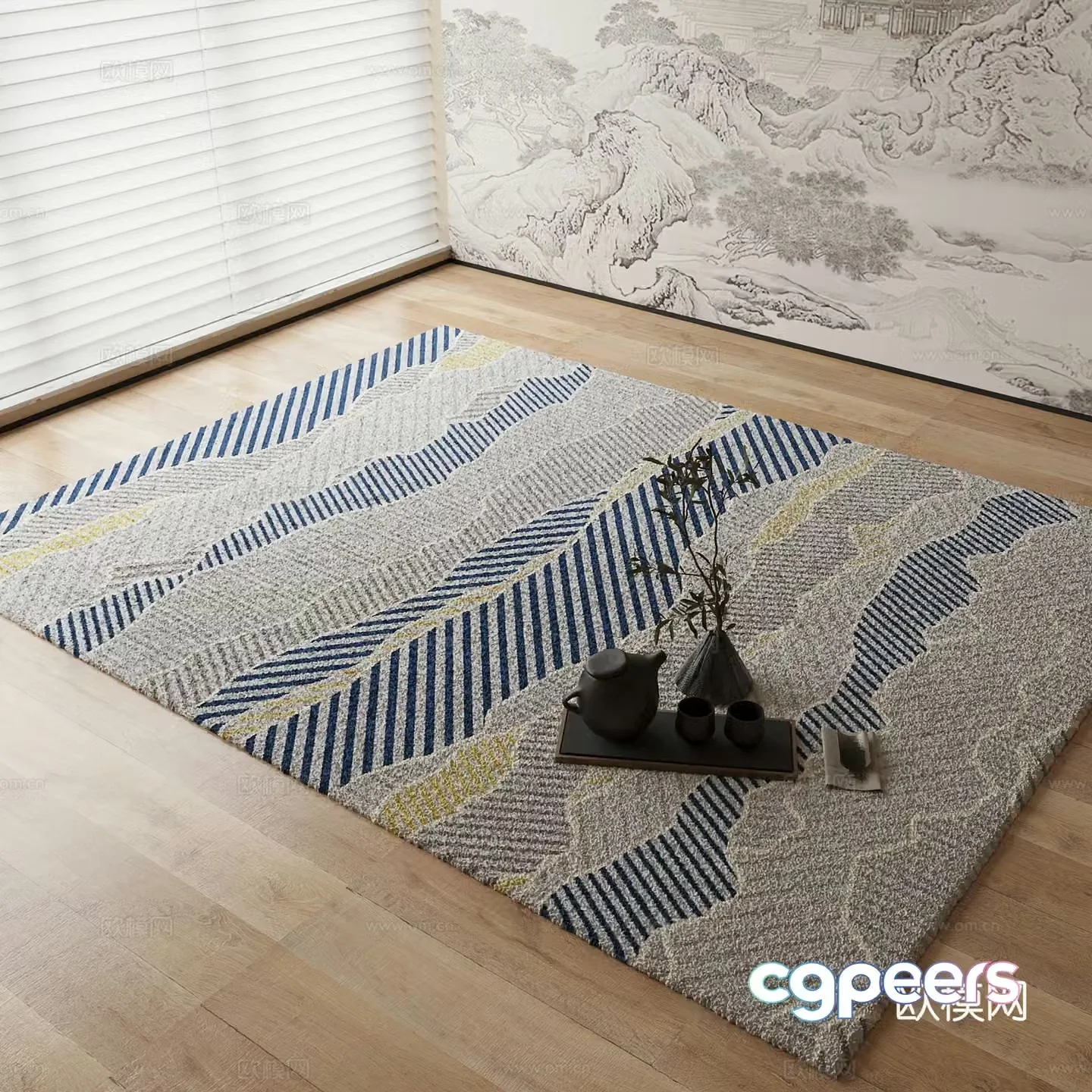 New Chinese carpet 3D model
