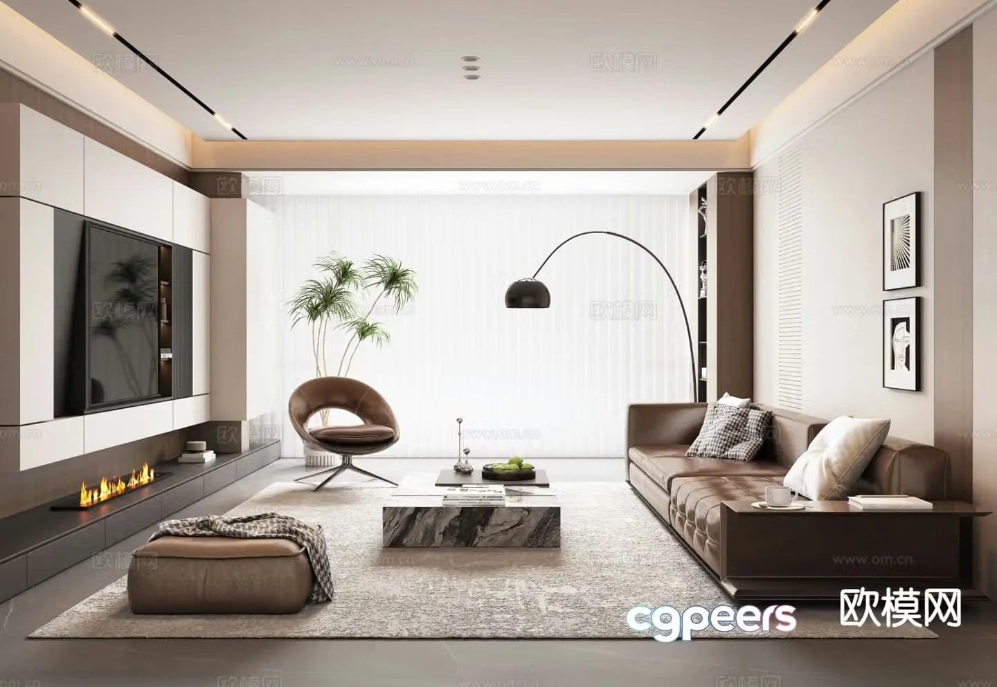 Italian living room 3d model