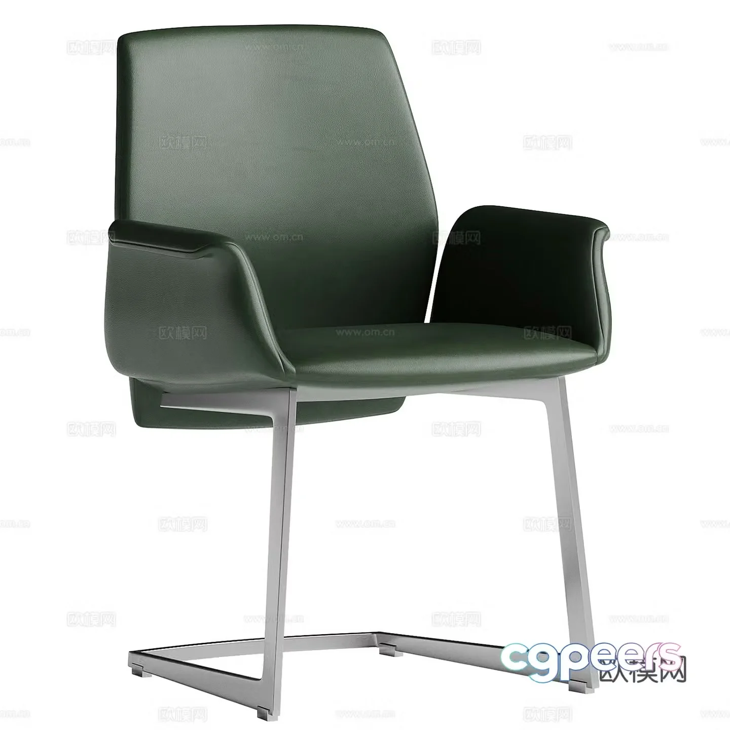 Modern Italian leather single chair 3d model