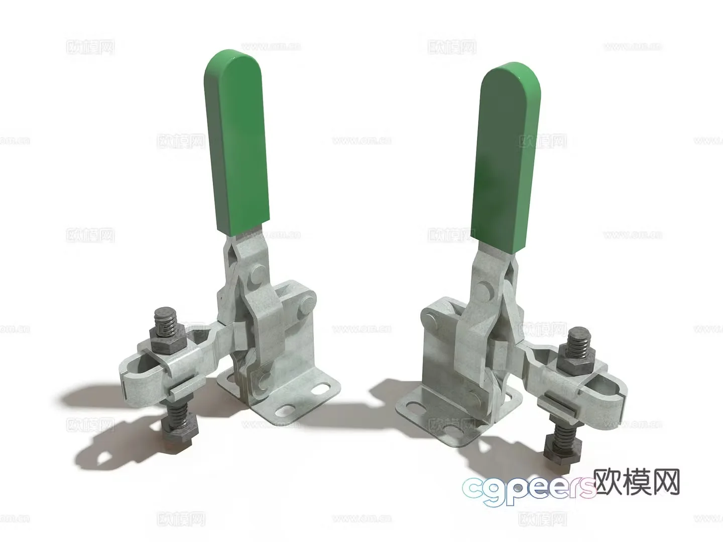 Clamps Quick clamps Horizontal compression type Push rod type 3D model
