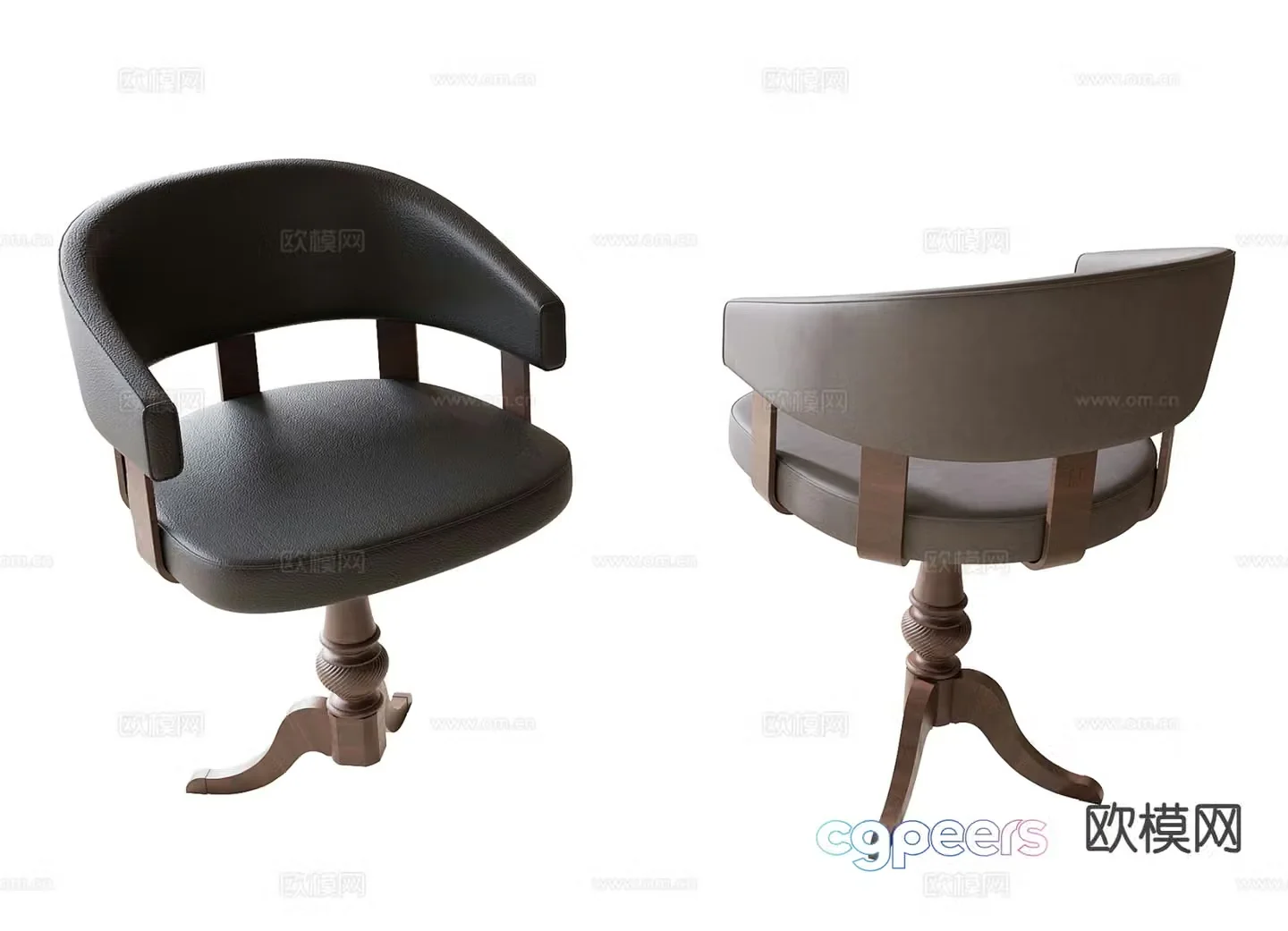 American chair leisure chair 3d model