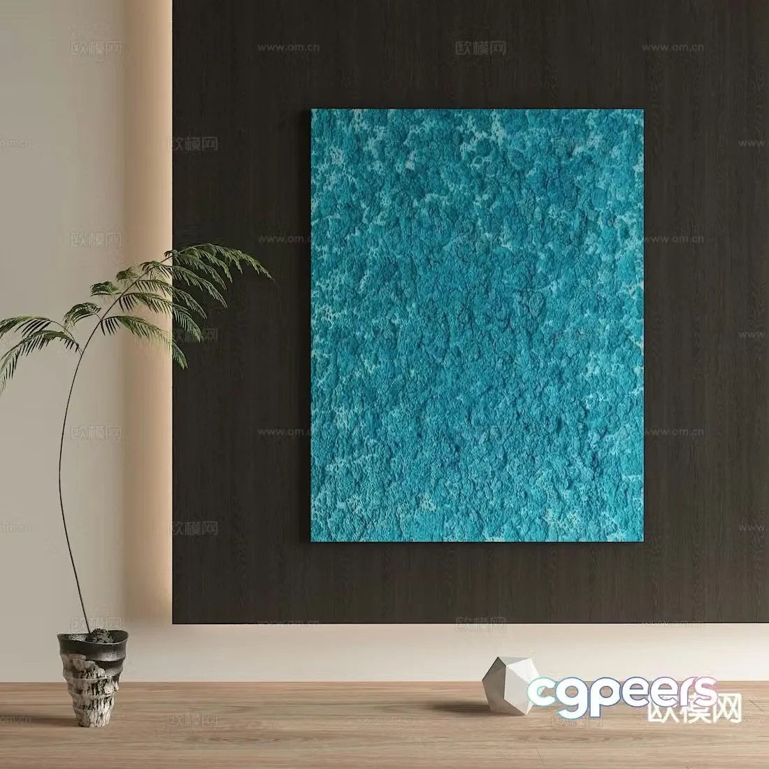 Modern hanging painting decorative painting 3d model