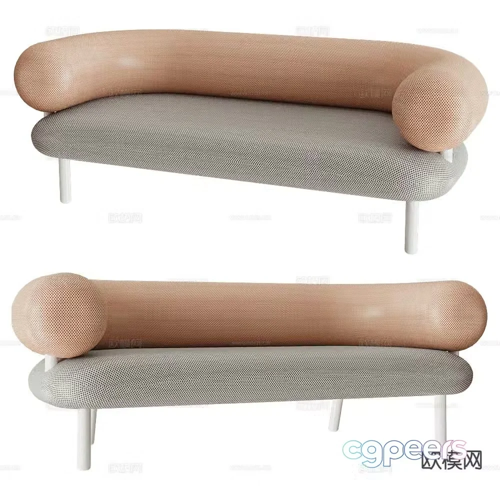 Sifas modern love seat 3d model