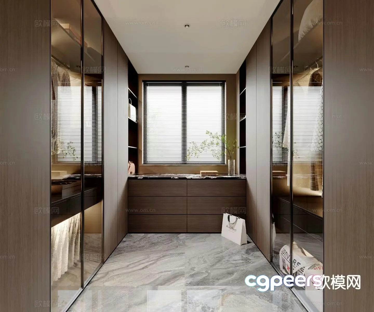 Modern cloakroom 3d model