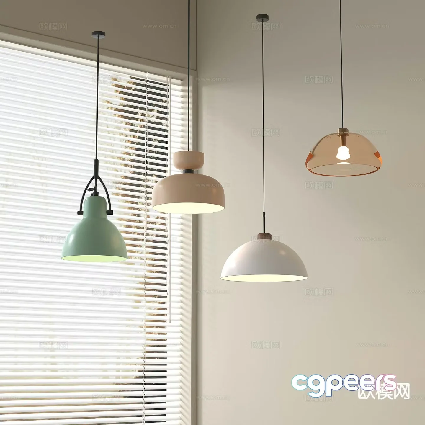 Modern dining room chandelier study chandelier 3d model