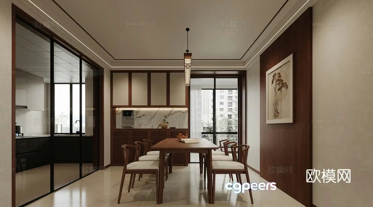 New Chinese restaurant 3D model