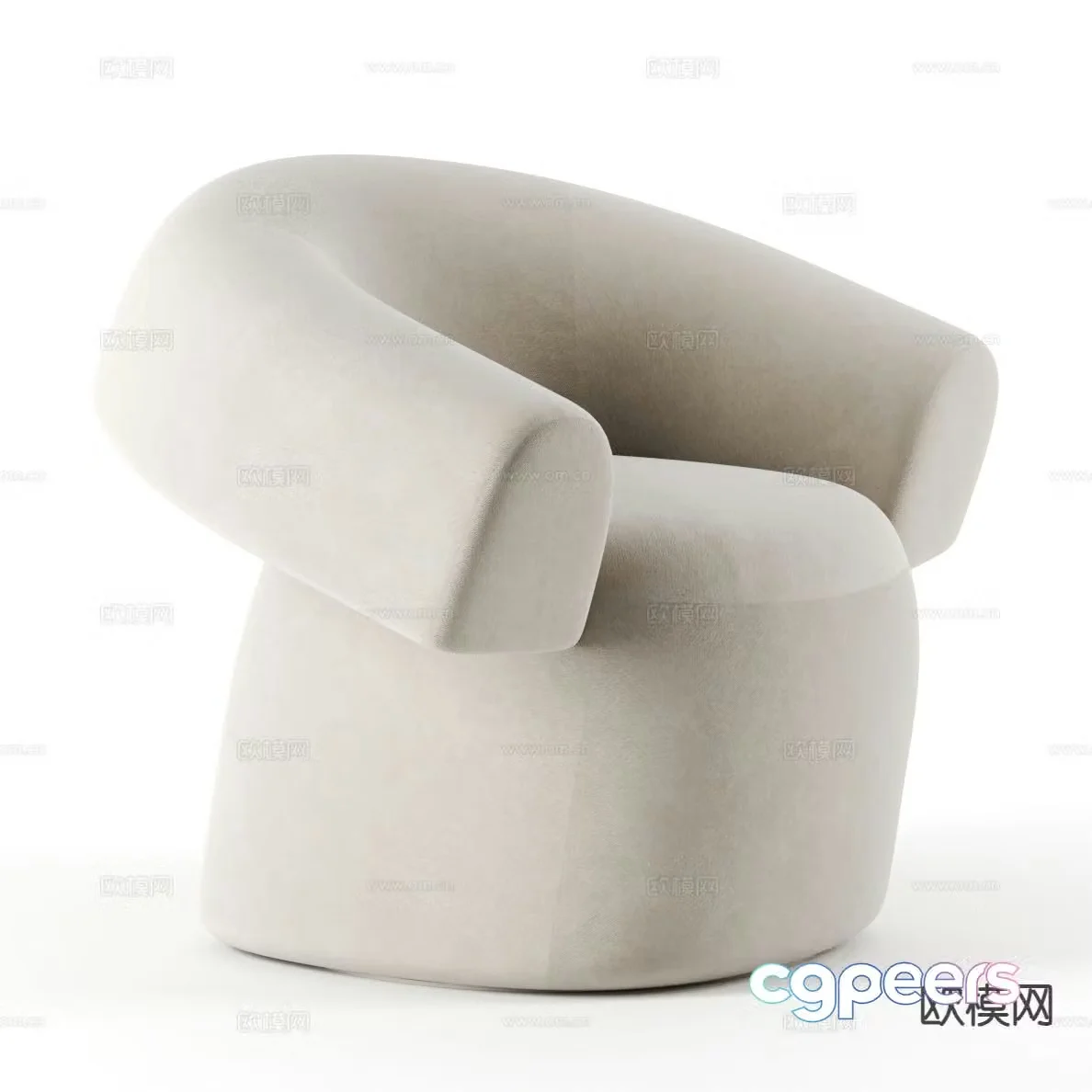 Modern single sofa leisure sofa 3d model