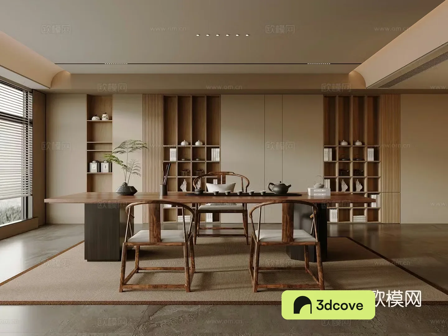 Solid wood tea table and chair combination large table and tea table tea set supplies decorative tea cabinet solid wood single chair