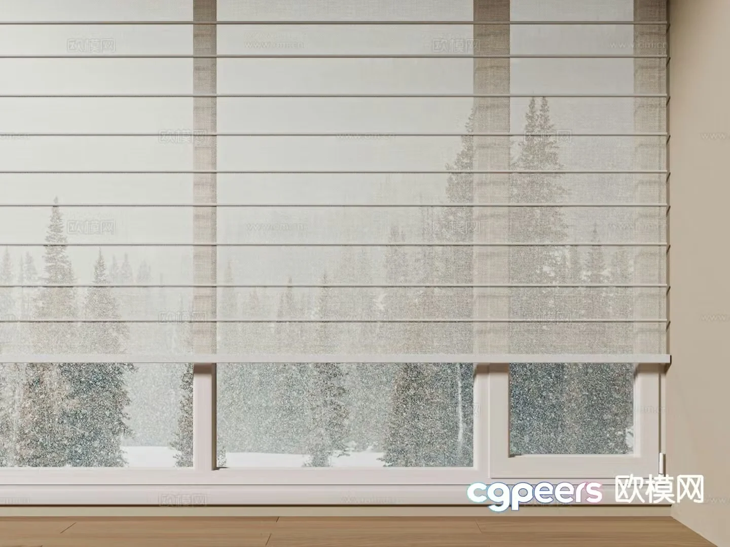 Modern Venetian Blinds 3d model