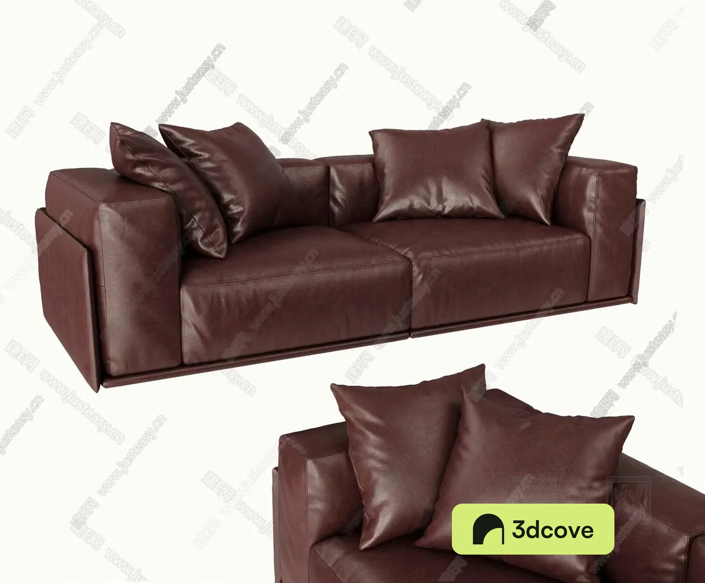 Brown Leather Sofa