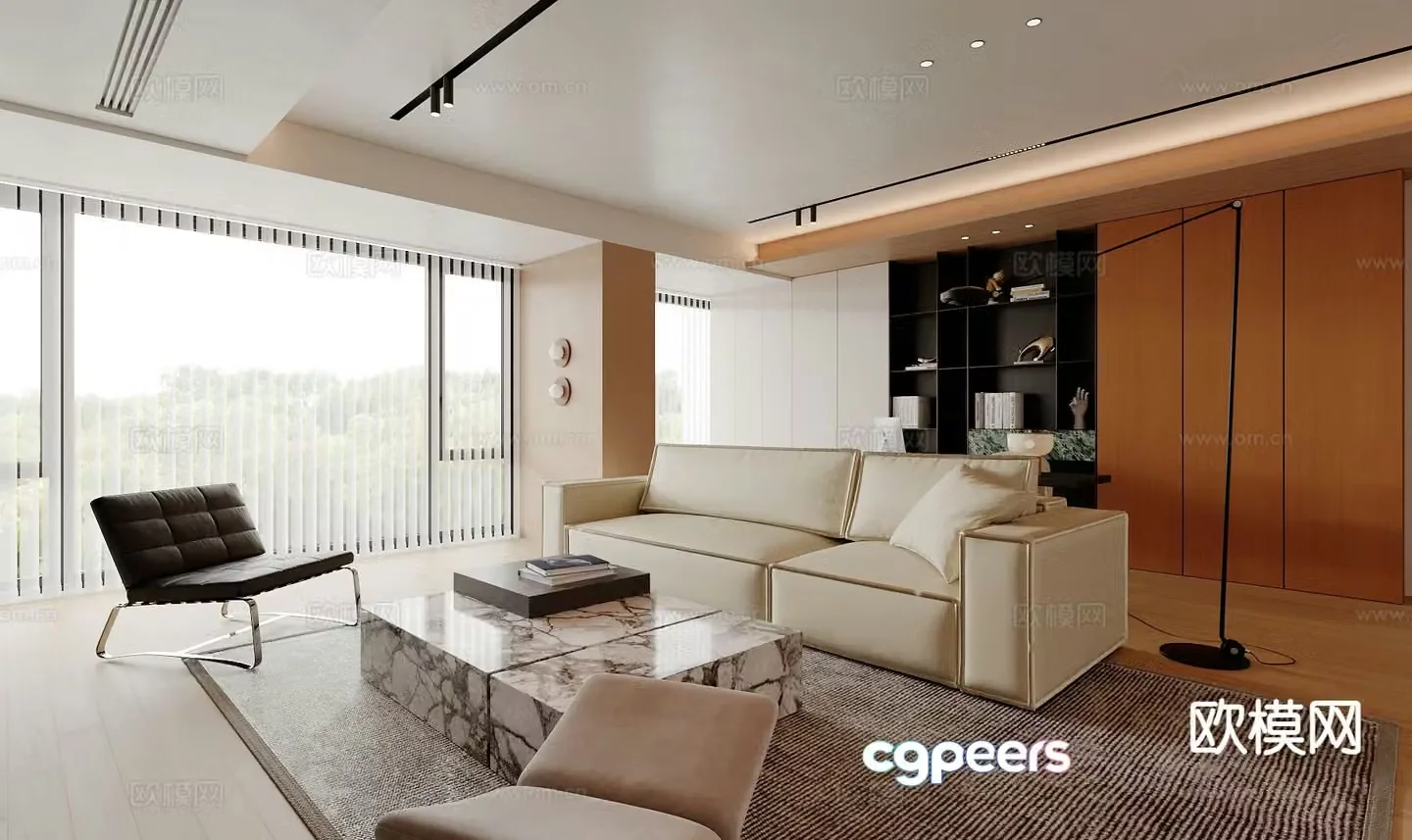 Modern living room 3d model