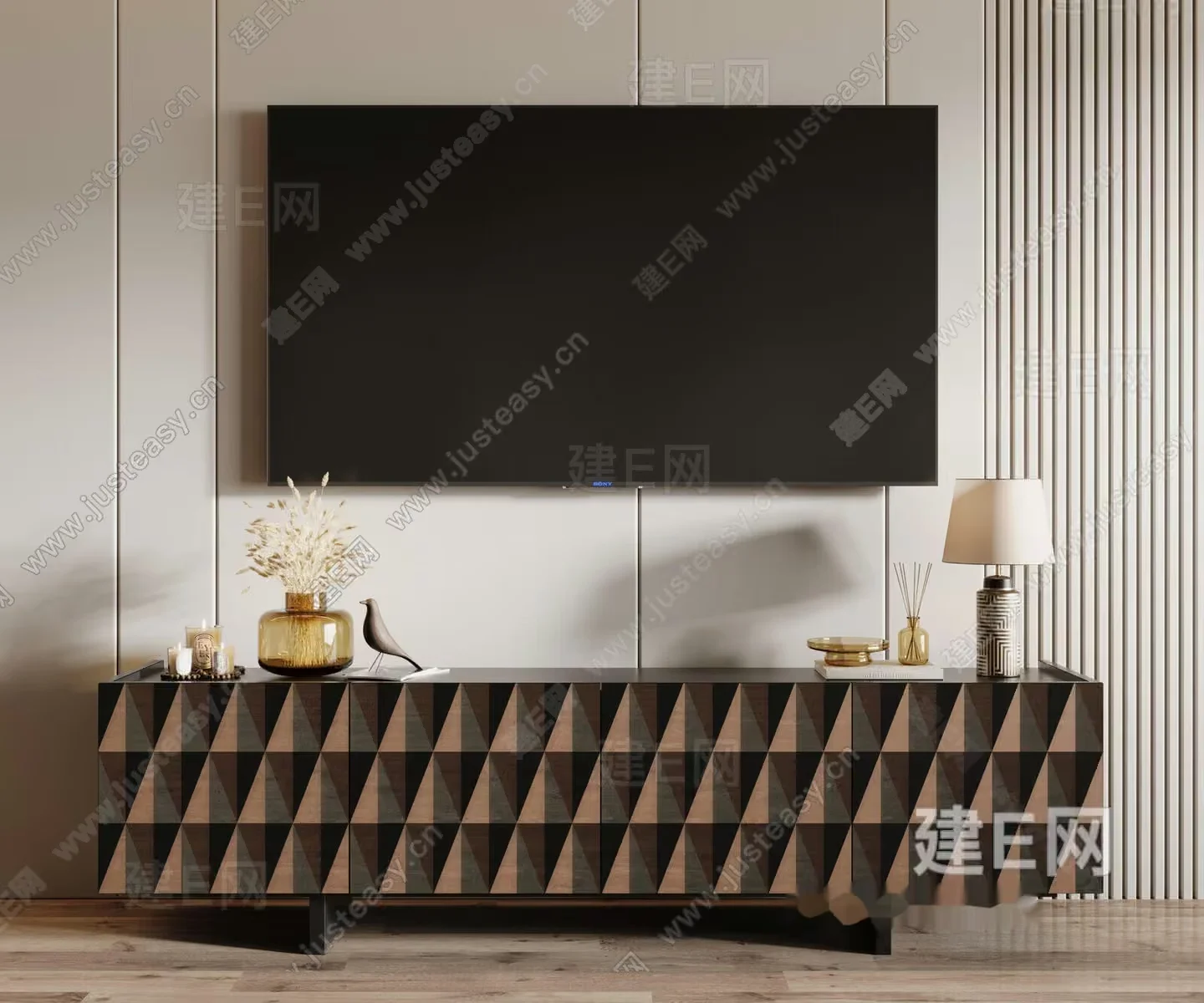 Modern Living Room 3D Model – 12242 – VRAY Render