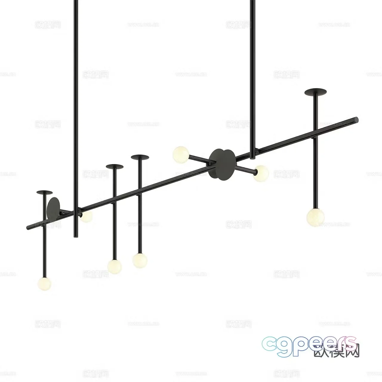 Rakumba modern chandelier minimalist chandelier multi-head chandelier simple chandelier 3d model