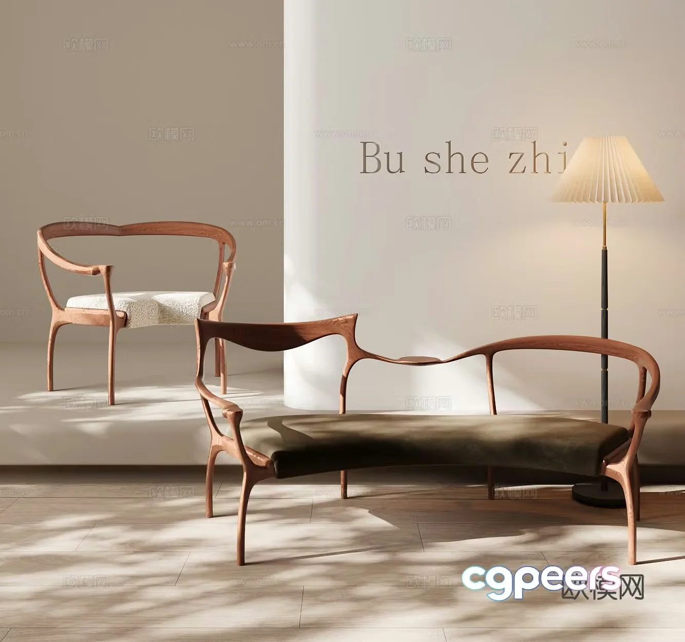 Medieval style sofa chair leisure chair 3d model