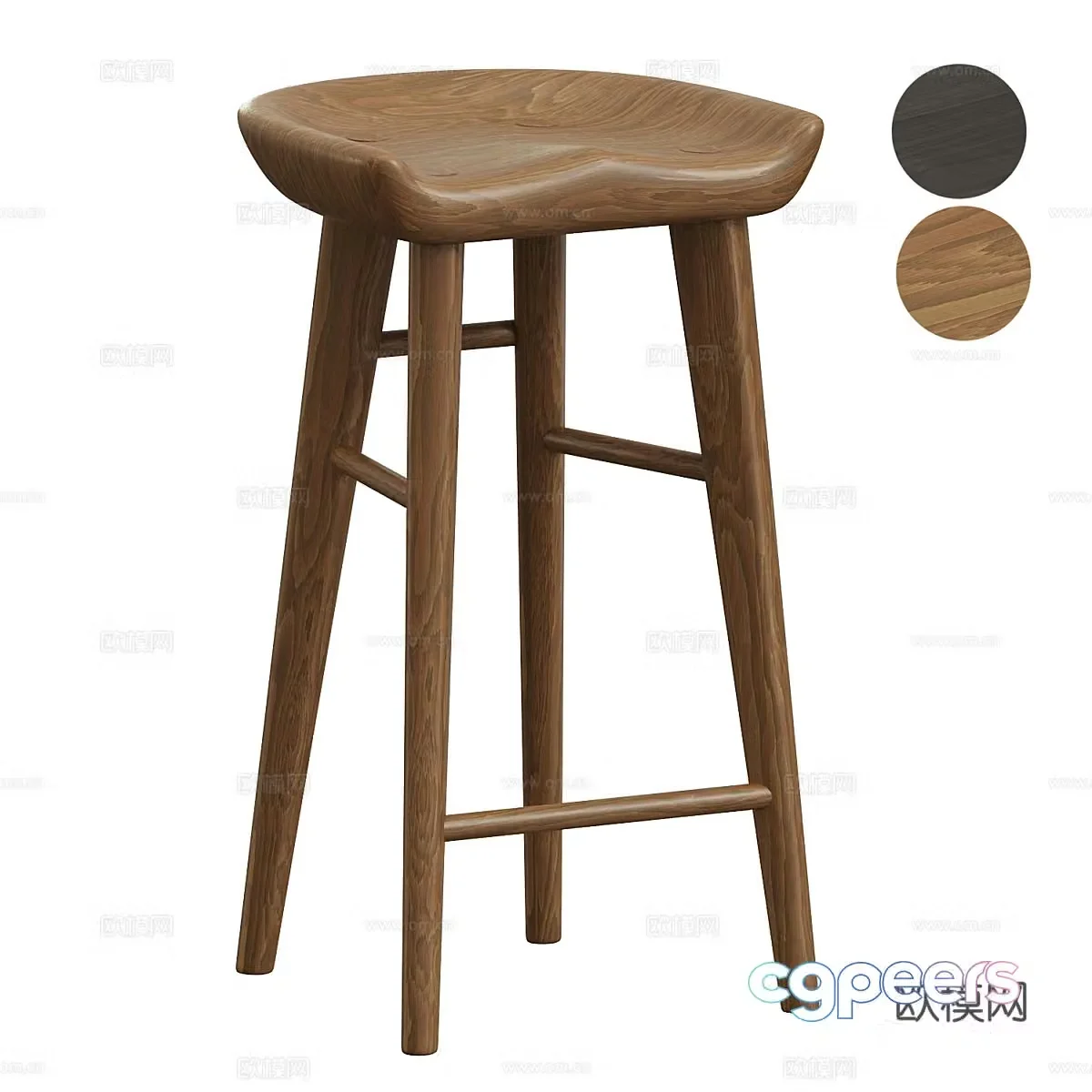 Bar stool bar stool high stool 3d model