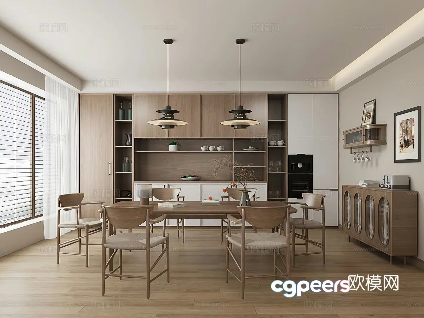 Medium vintage style restaurant 3d model