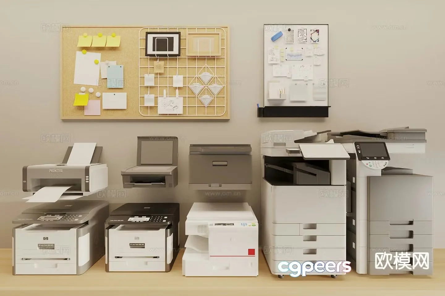 printer office supplies smart printer copier 3d model