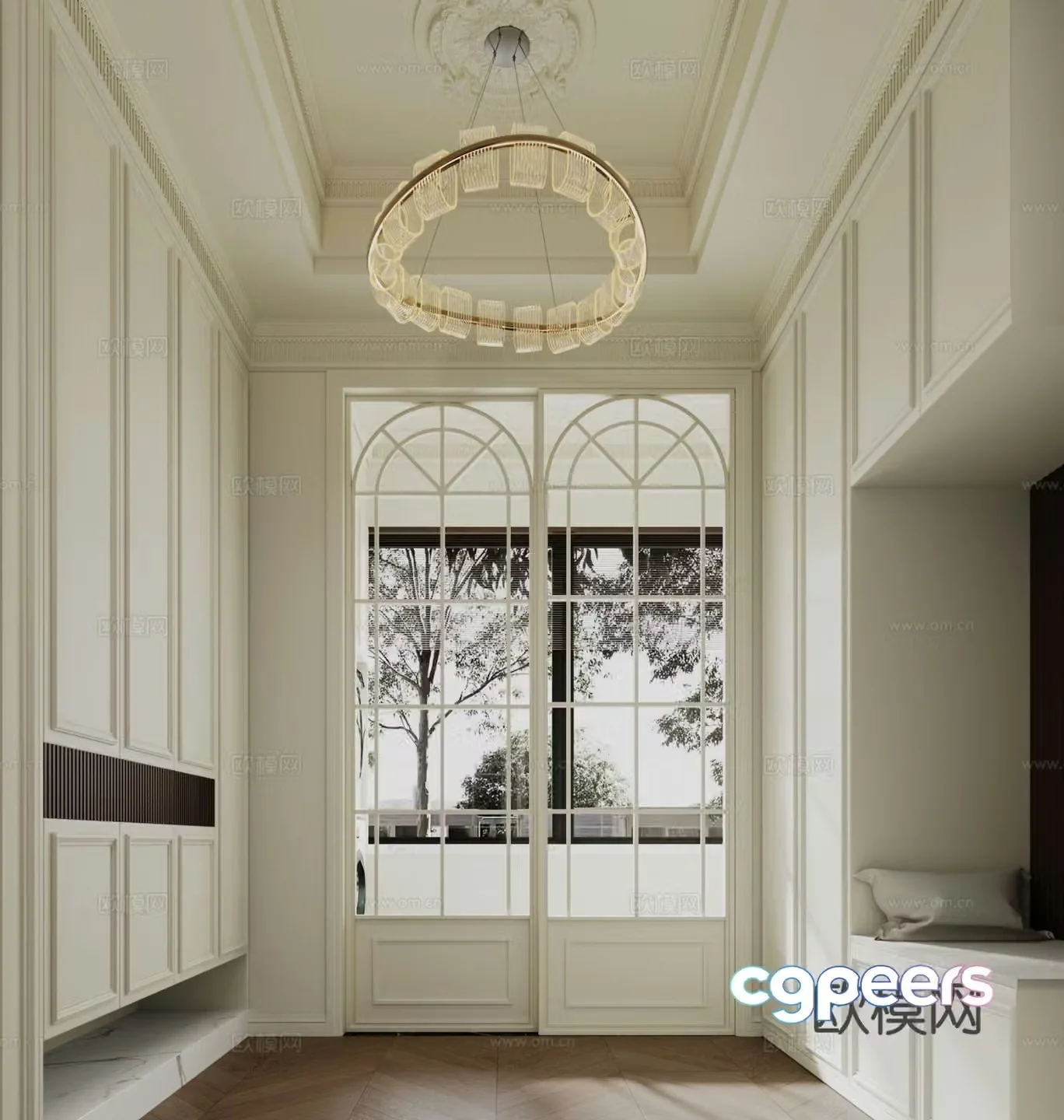 French entrance hall entrance hall 3D model