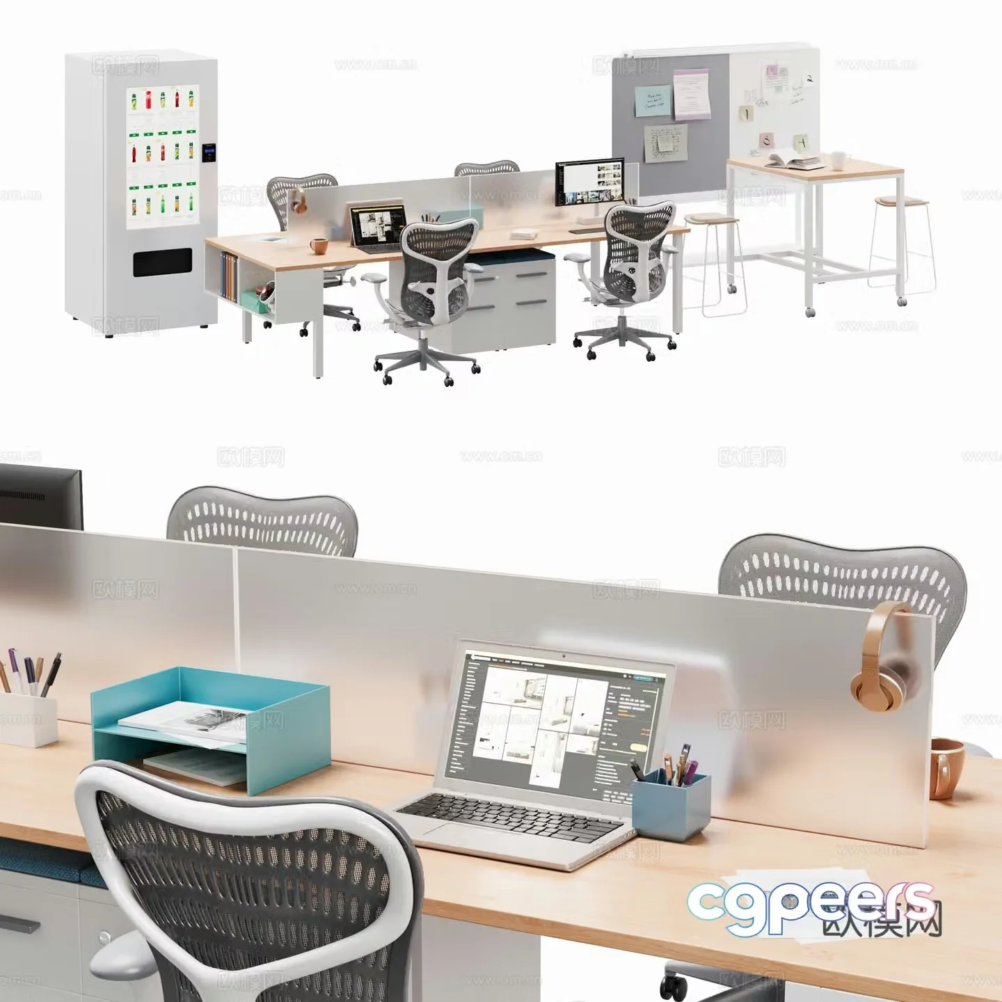 Modern office furniture office desk chair 3d model