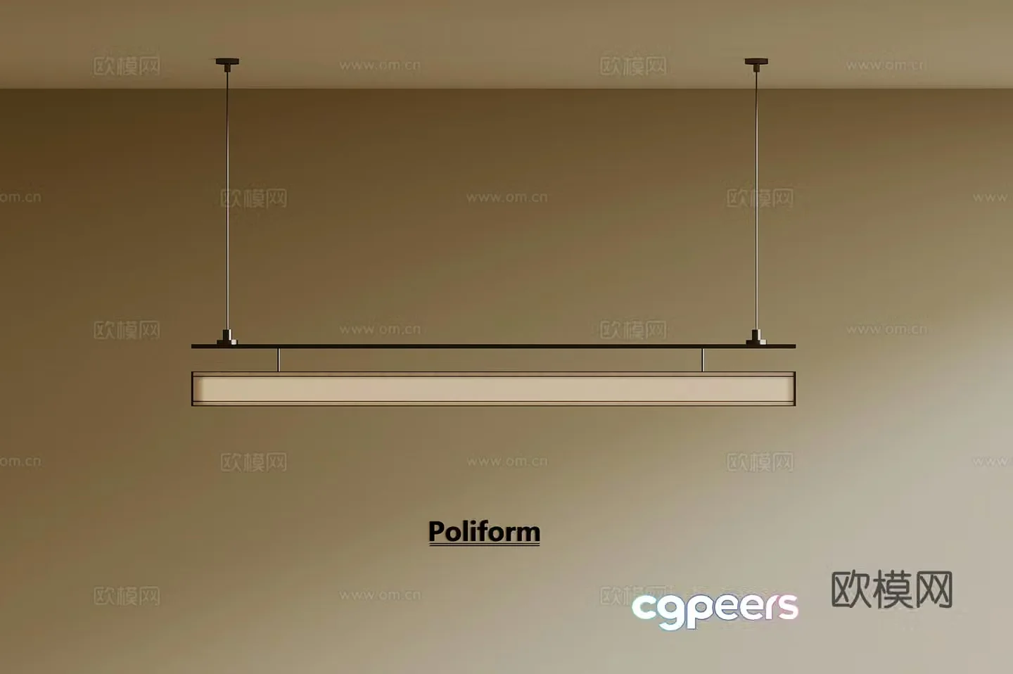New Chinese chandeliers long chandeliers 3D model