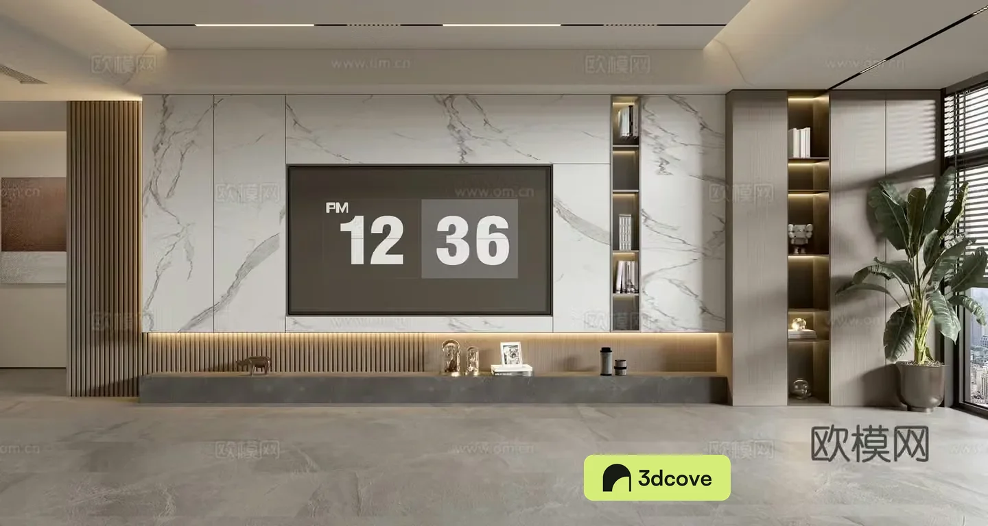 Light luxury TV background wall TV wall full wall TV cabinet