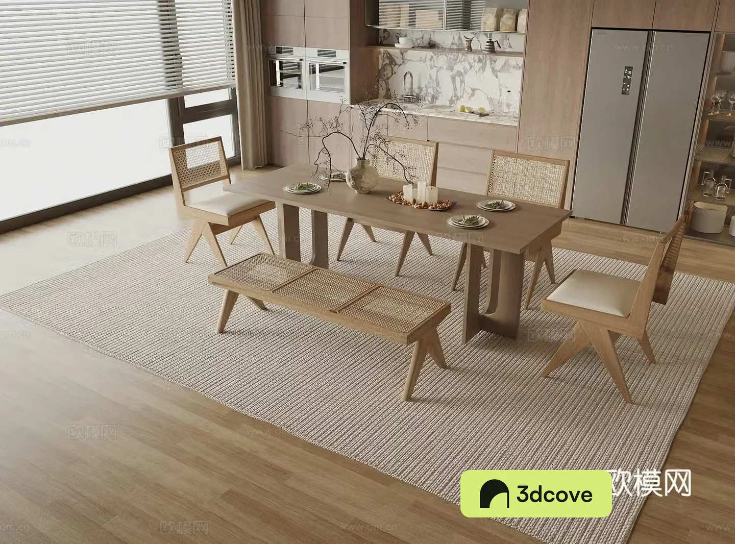 Medieval style dining table and chairs