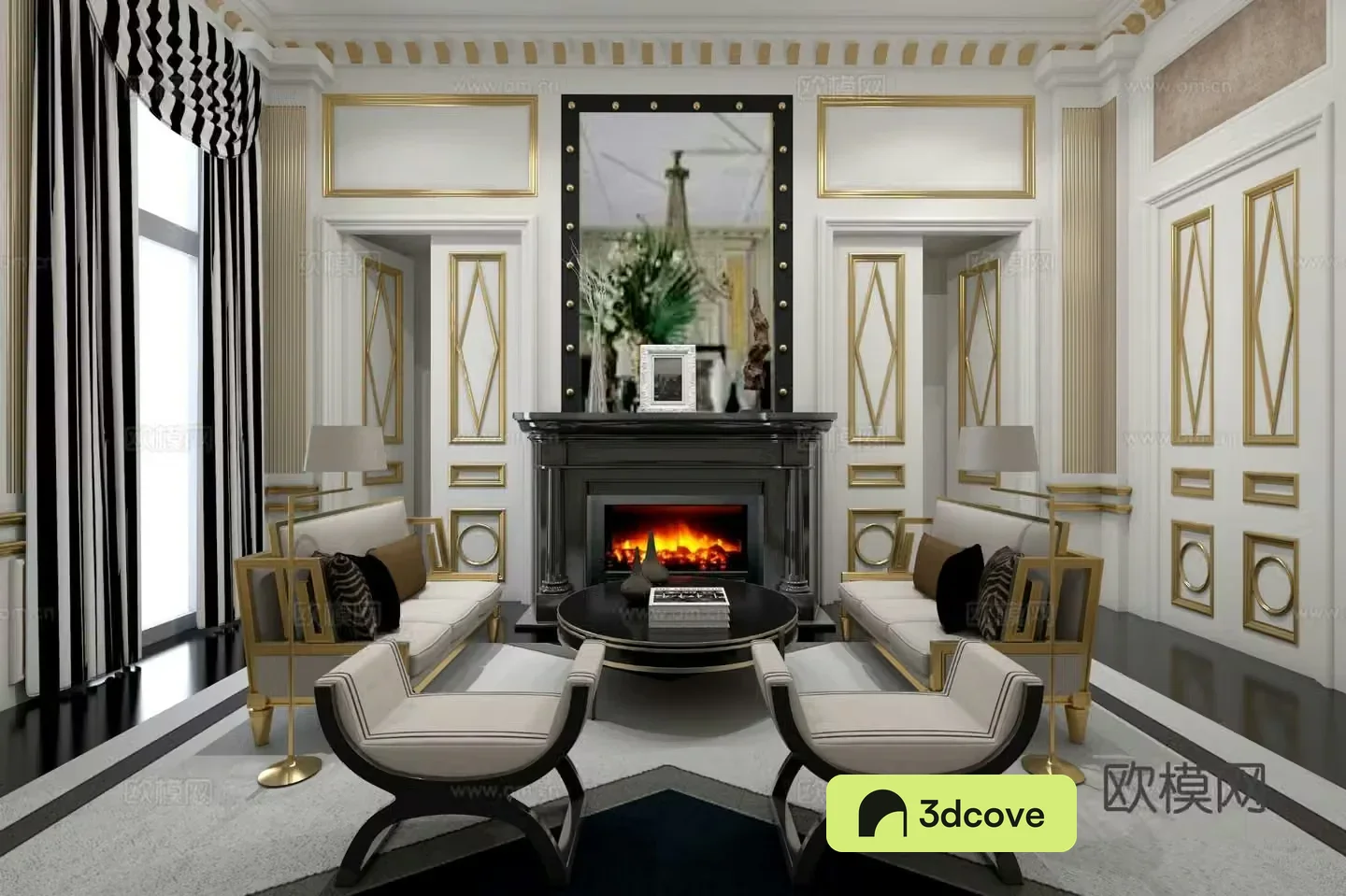 Simple European living room