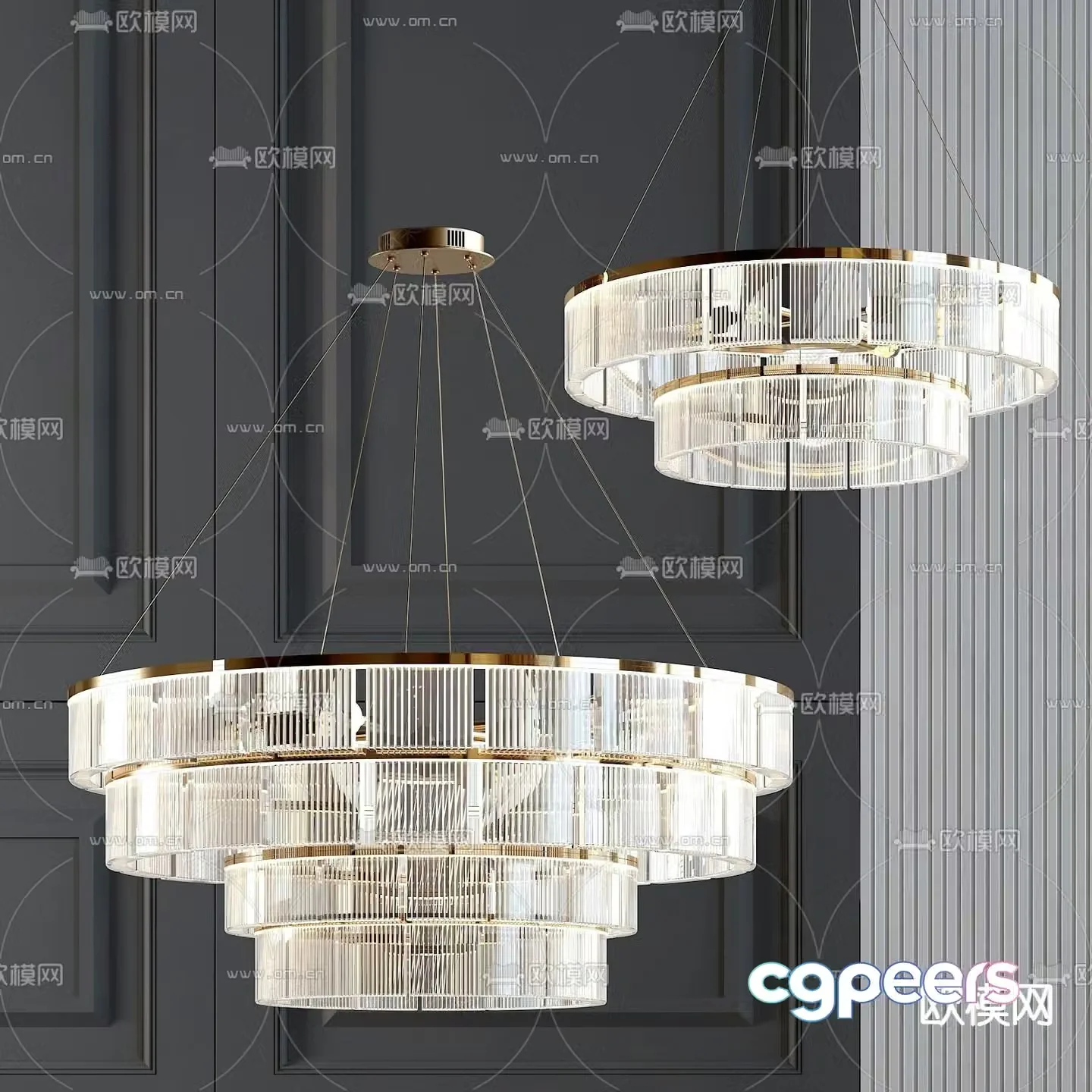 crystal chandelier hall chandelier 3d model