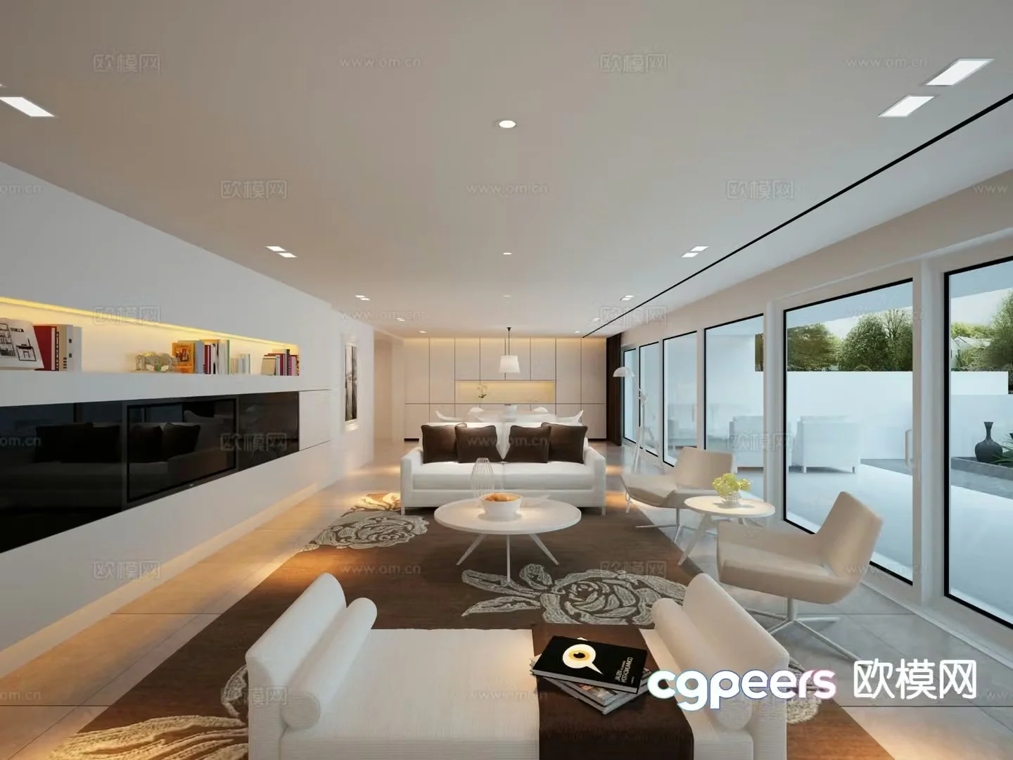 Modern living room 3d model