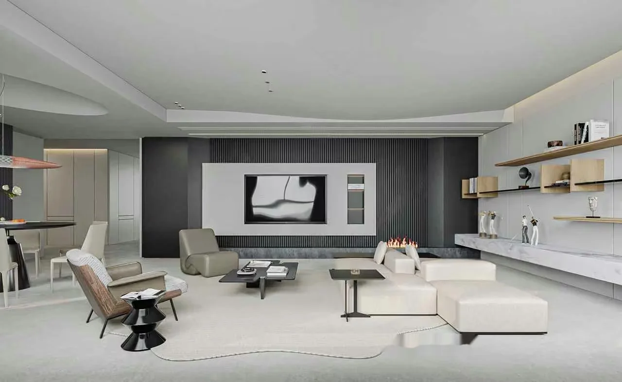 Modern Living Room 3D Model – 9128 – CORONA Render