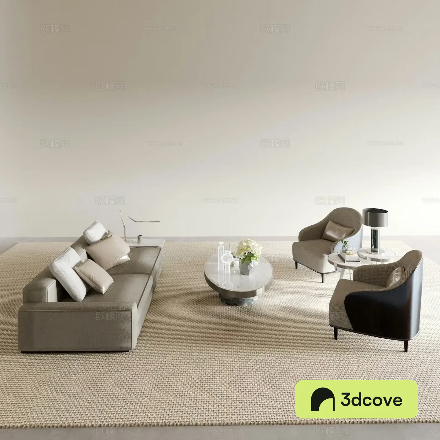 Modern modular sofa double sofa coffee table