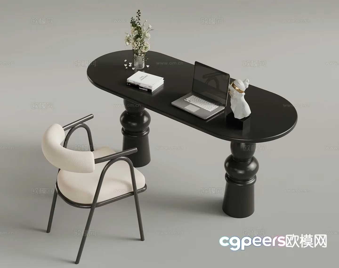 French desk chair 3d model