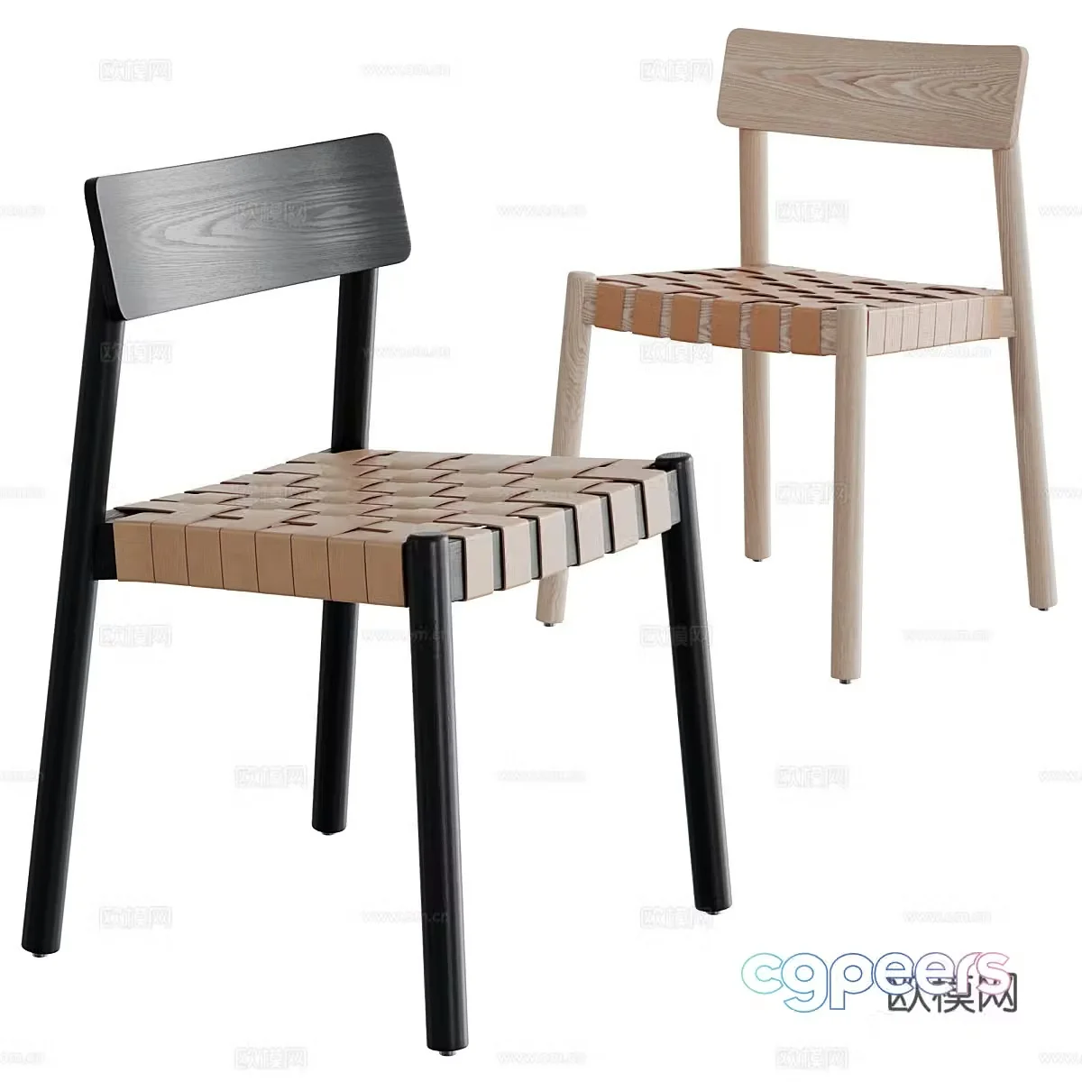 New Chinese style Heisler dining chair 3D model