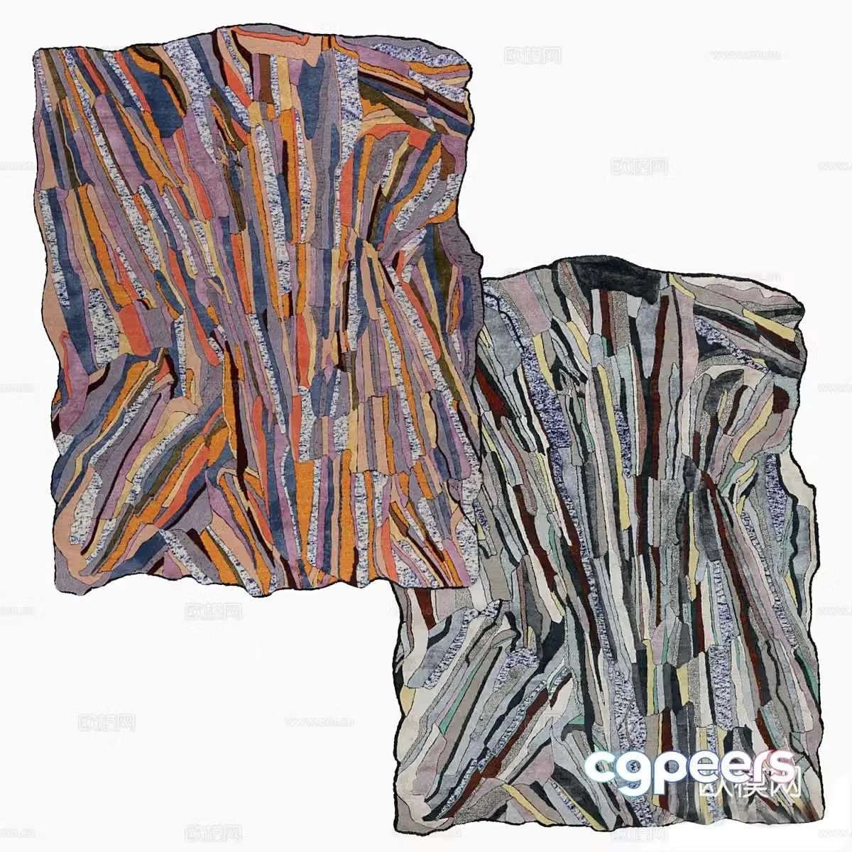 Creamy carpet Pattern carpet Pattern carpet Blanket Decorative carpet Living room carpet 3d model