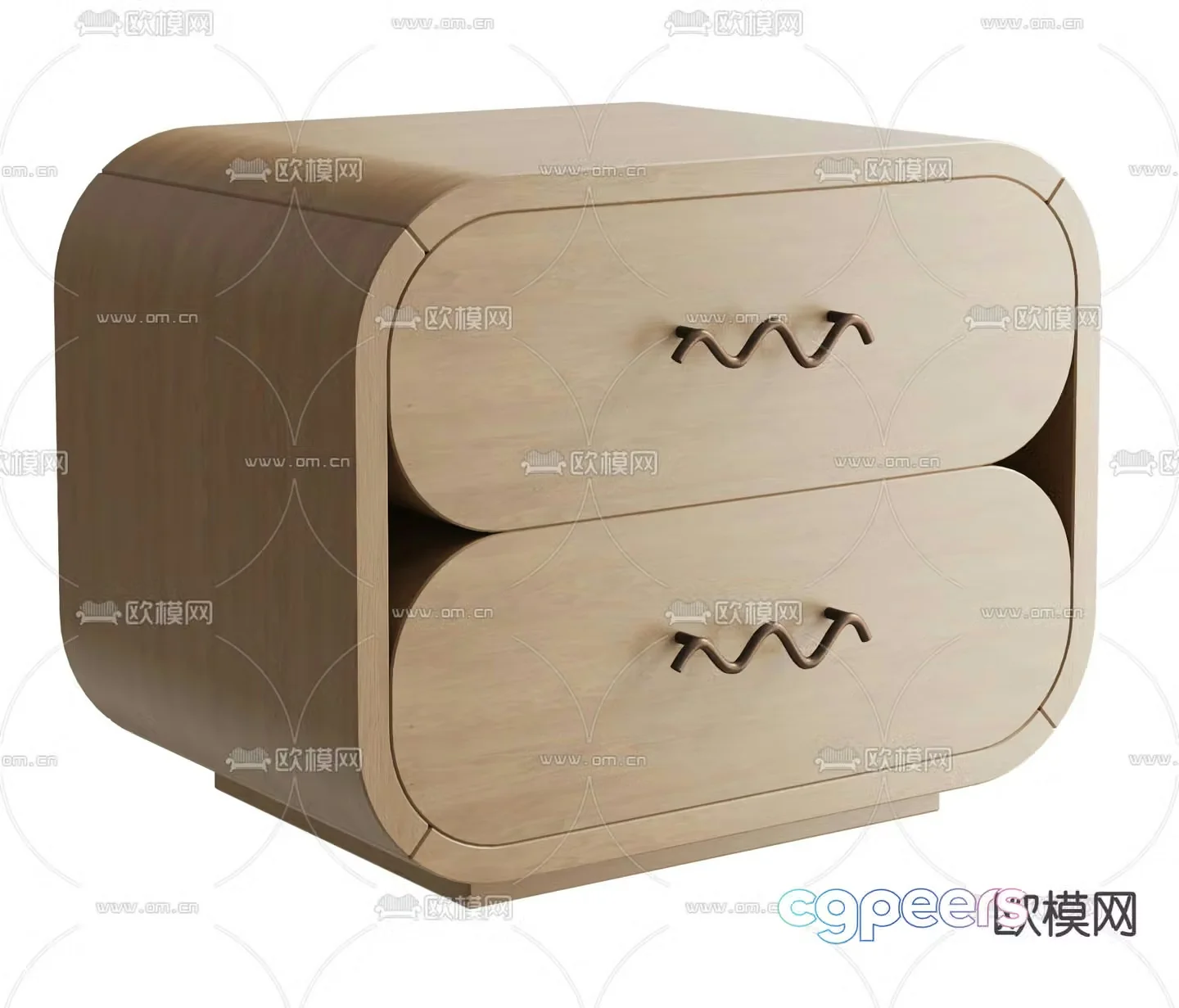 Poliform modern bedside table 3d model