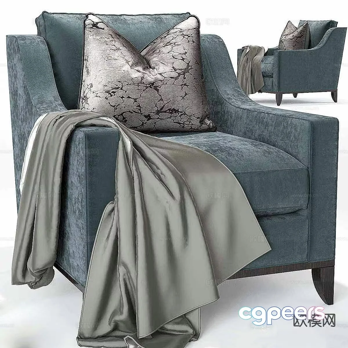 Single sofa leisure sofa 3d model