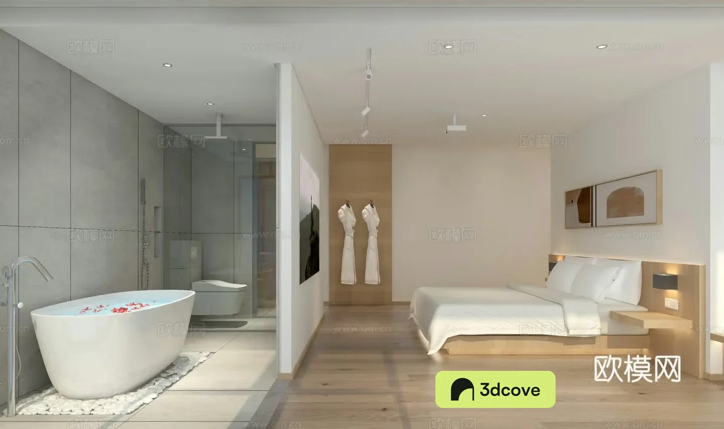 Modern guest room