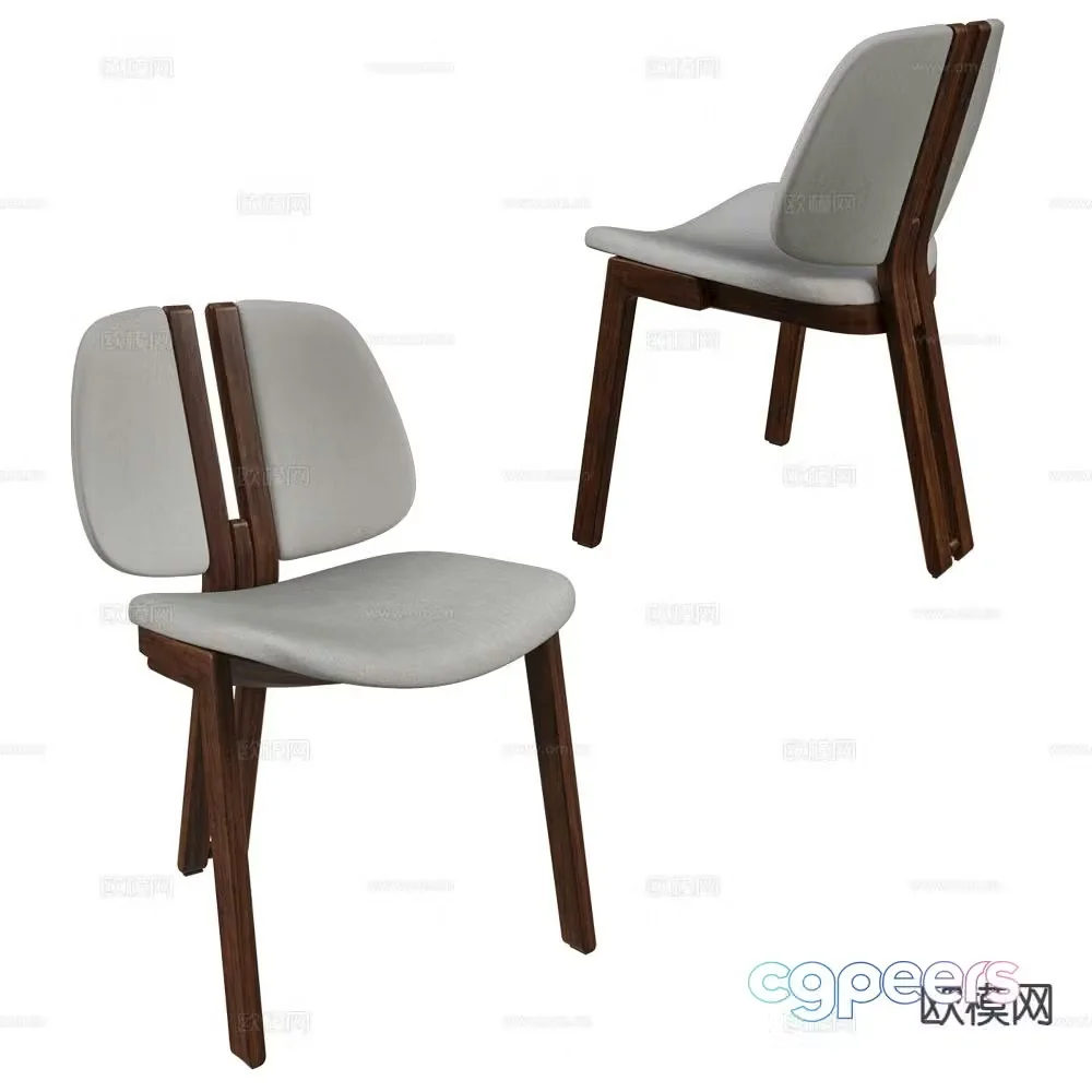 Paolo Castelli Italian wooden chair chair dining chair 3d model