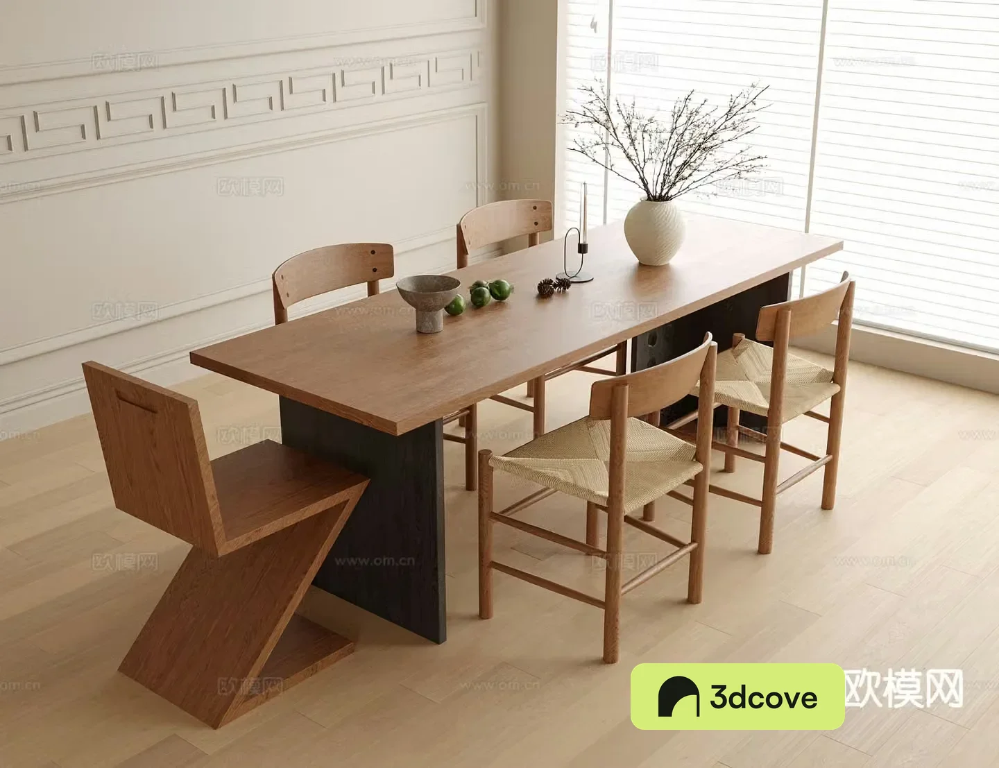 Medieval style dining table and chairs