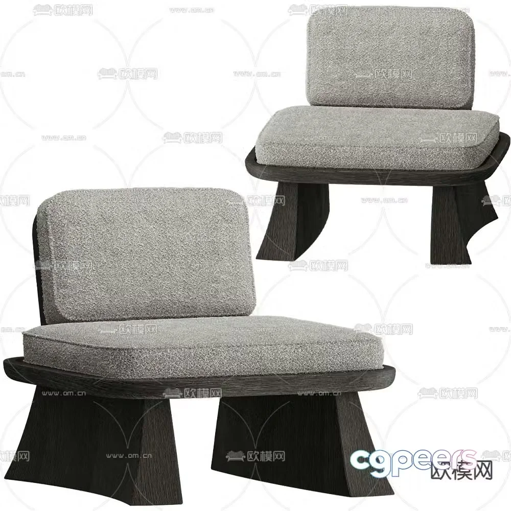Modernature modern chair leisure chair 3d model