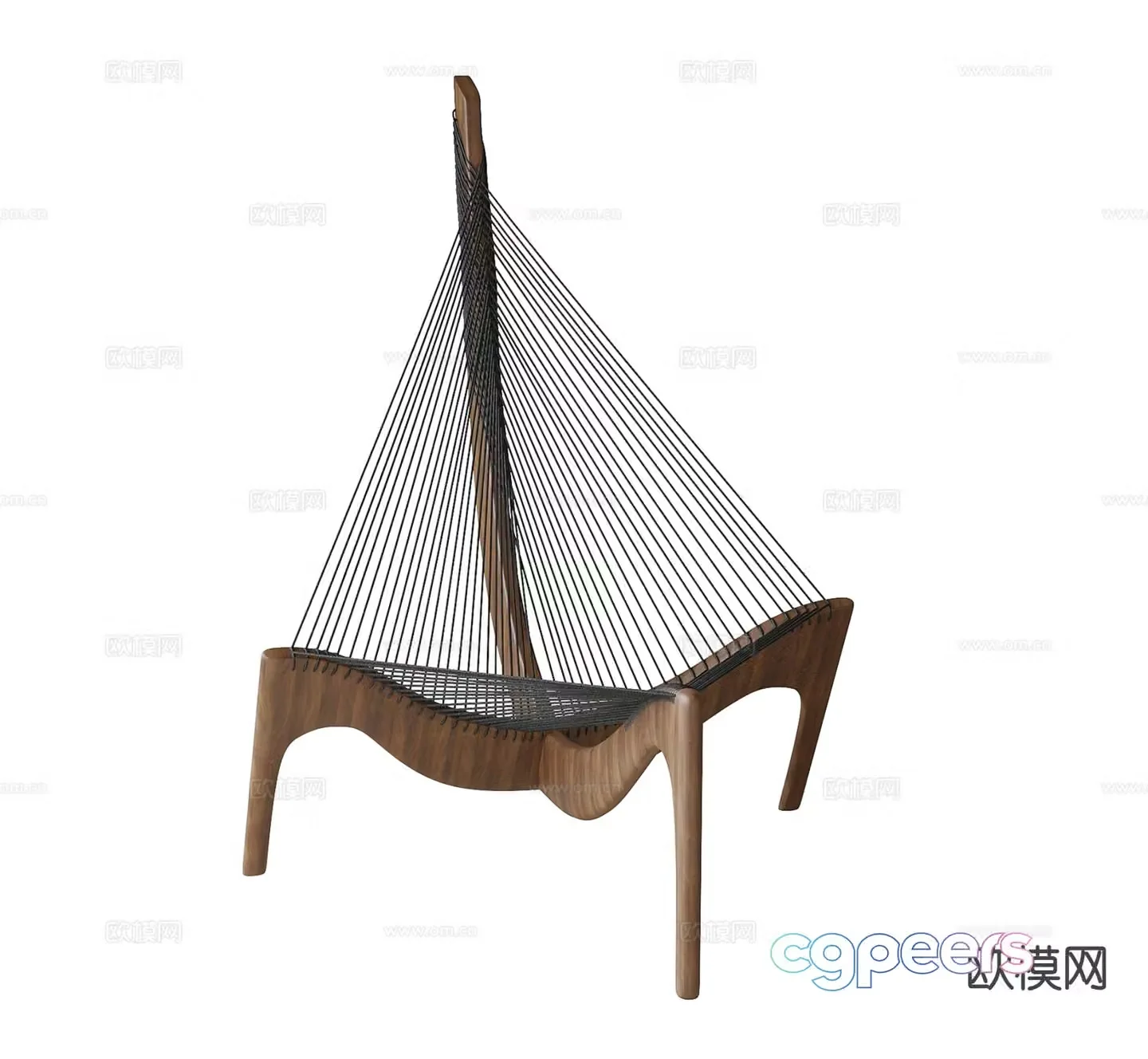 Wabi-sabi special-shaped chair personalized chair leisure chair 3D model