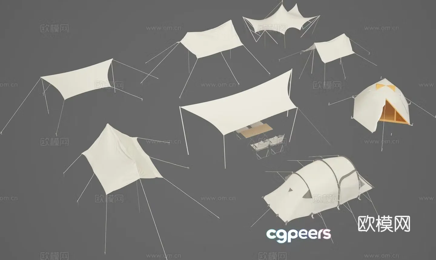 Outdoor tent 3d model