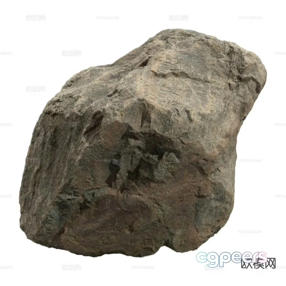 modern rock granite 3d model