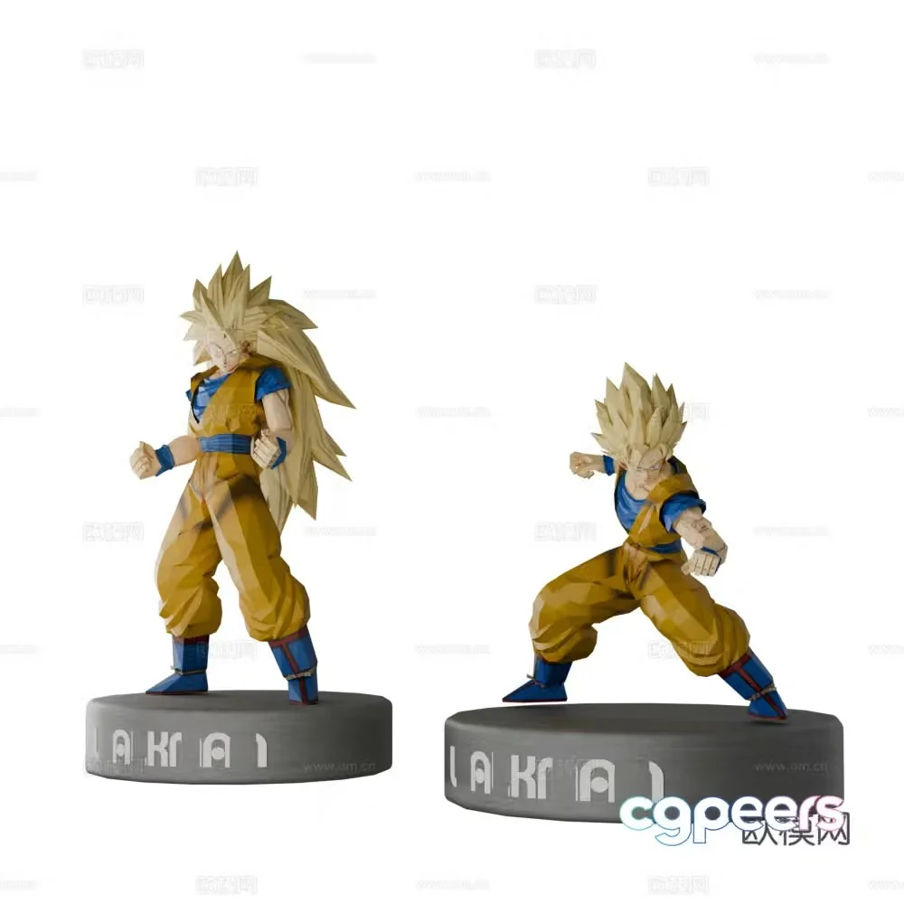 Modern Saiyan figure_Saiyan_Super Saiyan_Dragon Ball_Wukong_Figure_Toy 3D Model