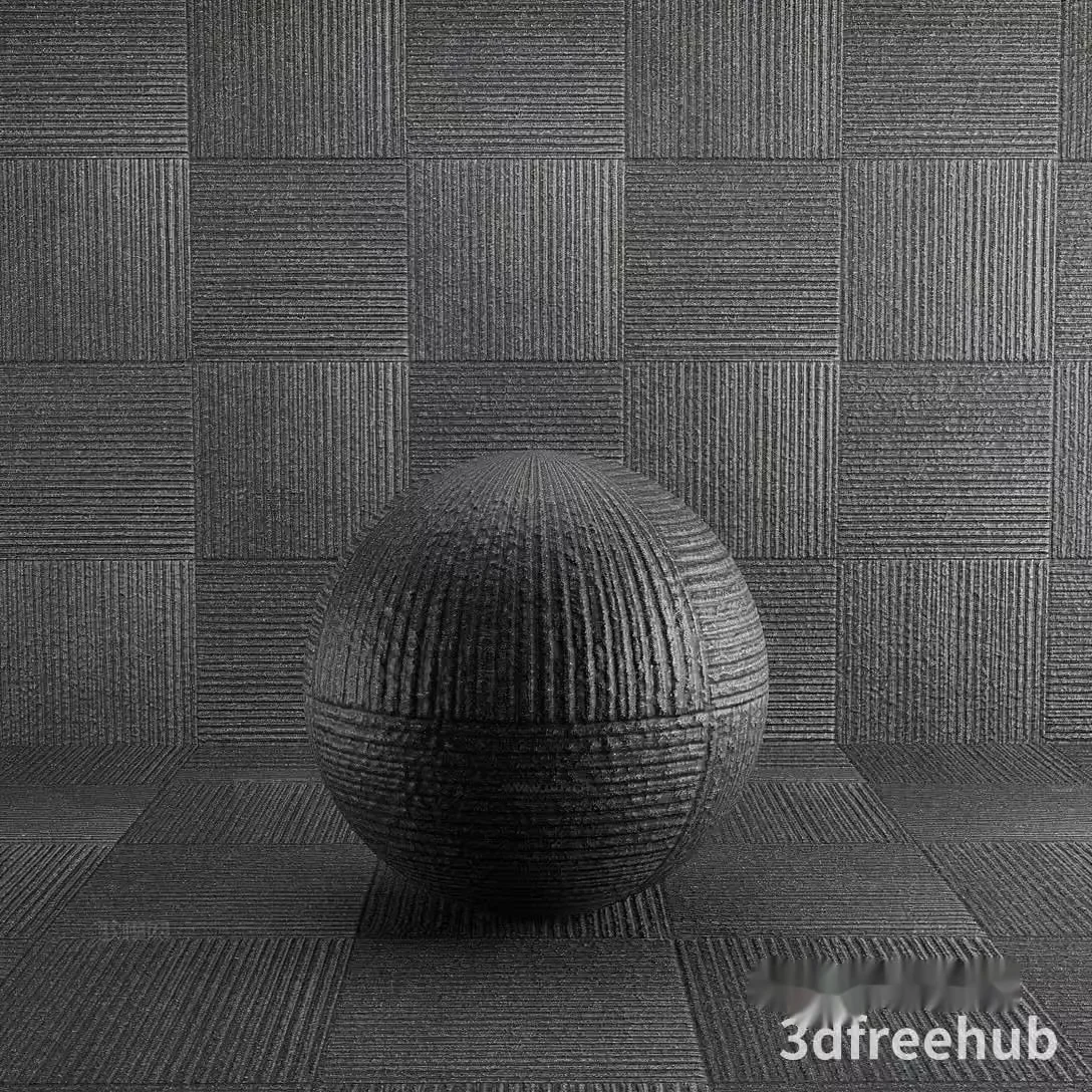 A 3D Sphere With A Textured Surface 3D Model – 21166 – VRAY Render