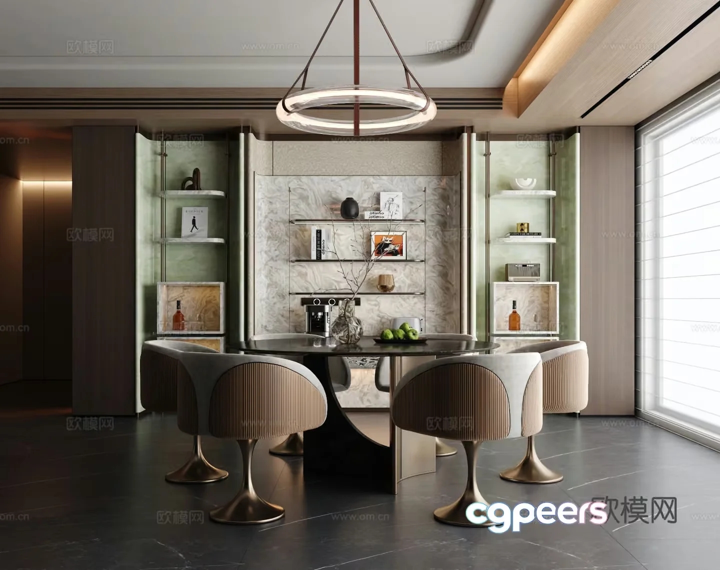 Modern Dining Room 3D Model – 10114 – VRAY Render